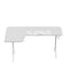 Gamax HY-L Gaming Table (L-Shaped) with MousePad - Left / White