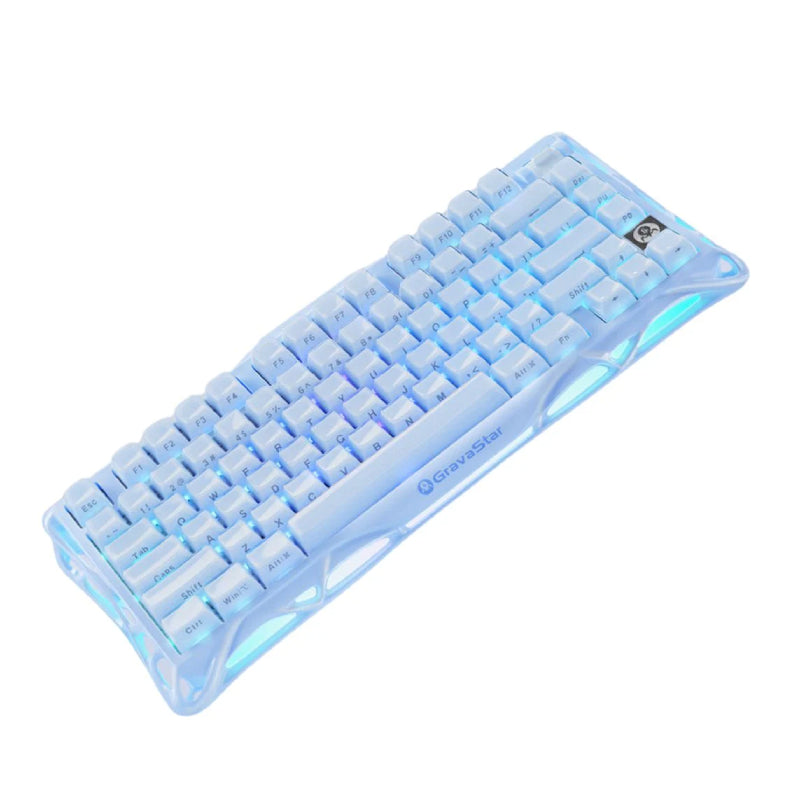 GravaStar Mercury K1 75% Wireless Mechanical Gaming Keyboard Special Edition - Ice Blue