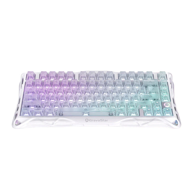 GravaStar Mercury K1 Lite 75% Wireless Mechanical Gaming Keyboard - Crystal Aurora