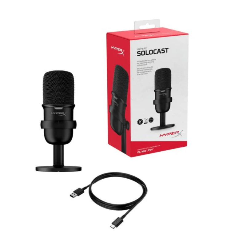 HyperX SoloCast USB Microphone - USB-C / Black