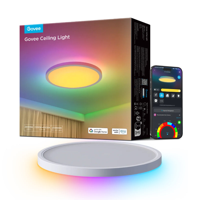 Govee Smart Circle Ceiling Light - 30cm / RGBWW + RGBIC / Wi-Fi / Bluetooth