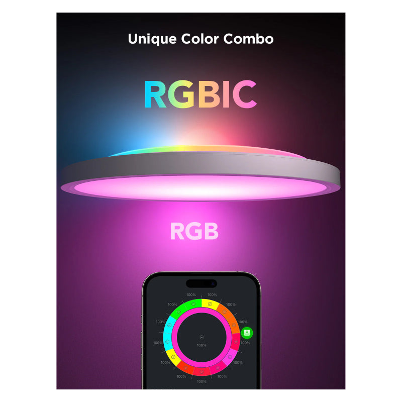 Govee Smart Circle Ceiling Light - 30cm / RGBWW + RGBIC / Wi-Fi / Bluetooth