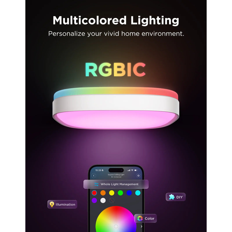 Govee Smart Square Ceiling Light - 30cm / RGBWW + RGBIC