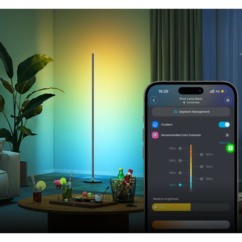 Govee Smart Corner Floor Lamp - Wi-Fi / Bluetooth / RGBICW