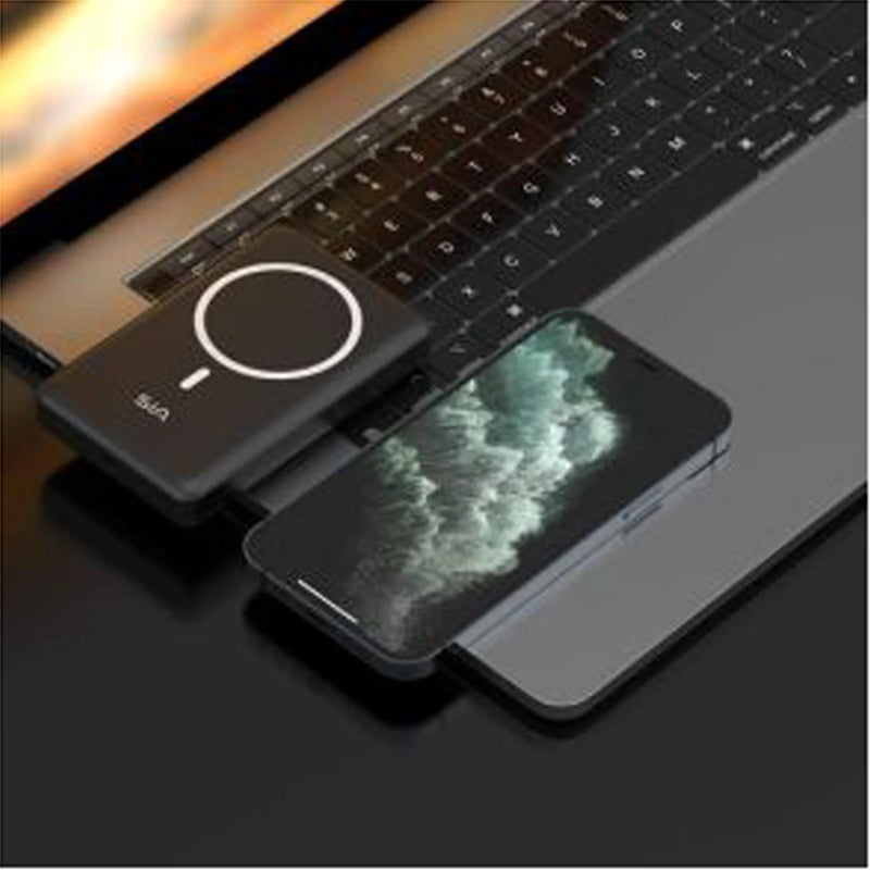SIA PB2001 Wireless Power Bank With Holder - 10000mAh / USB-C / Black
