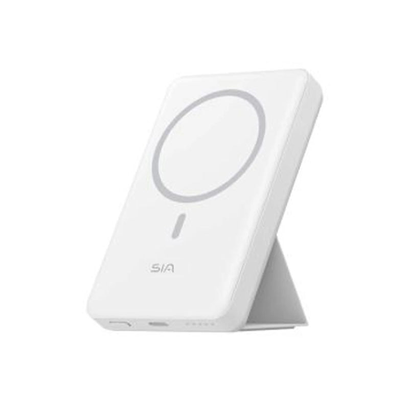 SIA PB2001 Wireless Power Bank With Holder - 10000mAh / USB-C / White
