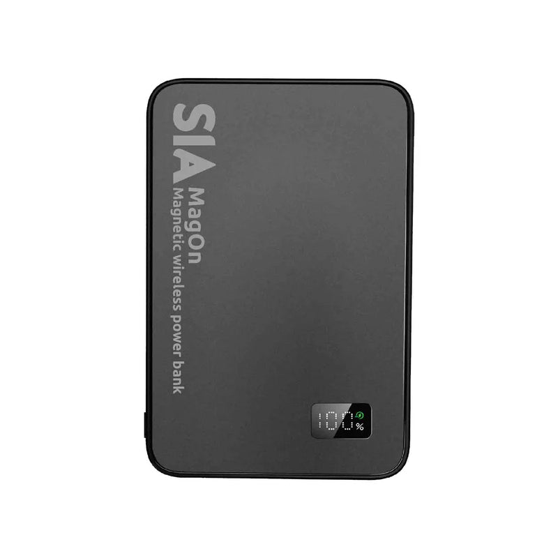SIA Wireless Magnetic Power Bank - 5000mAh / USB-C / Black