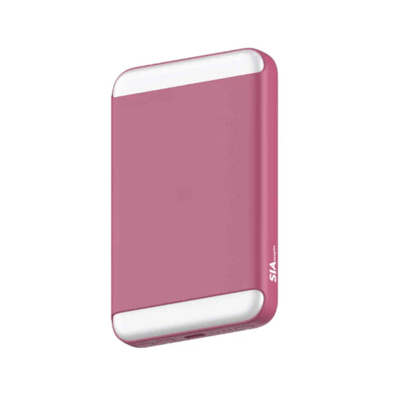 SIA MagOn SIPBMG8LD-PK Magnetic Wireless Power Bank - 8000mAh / USB-C / Pink