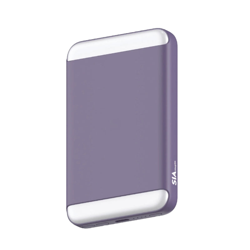 SIA MagOn SIPBMG8LD-PR Magnetic Wireless Power Bank - 8000mAh / USB-C / Purple