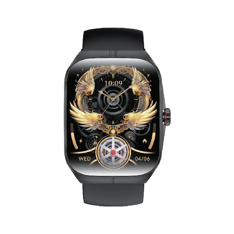 SIA HK80 EDGE Watch with Two Straps - 1.952" AMOLED / Black