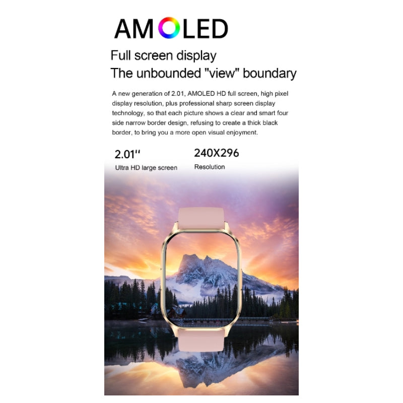 SIA SW 8002 Smart Watch - 2.01" AMOLED / Black