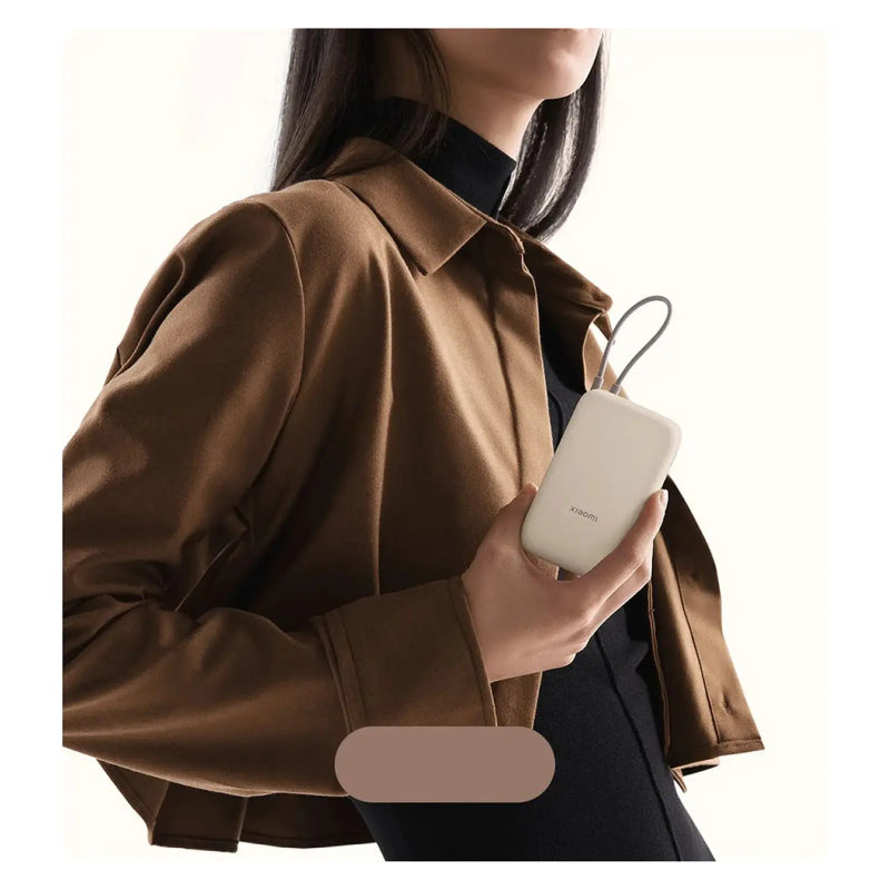 Xiaomi Power Bank with Integrated Cable - 22.5W / 10,000mAh / Tan