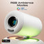 PROMATE 4K Compatible HD Wireless LCD Projector with Built-In Speaker & Ambient RGB light
