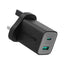 RAVPower Pioneer 2-Port Wall Charger - 35W / USB-A / USB-C / Black