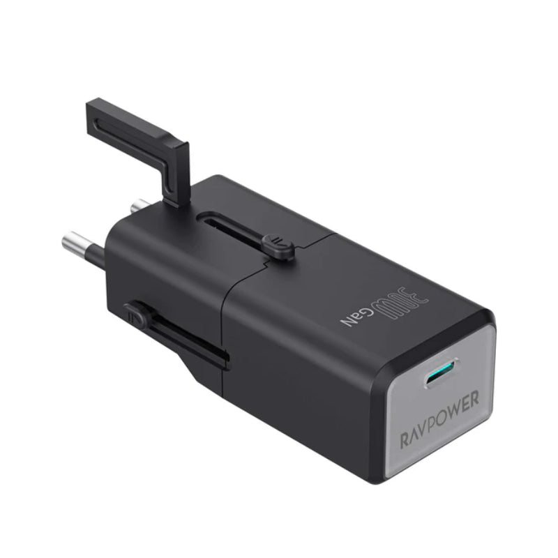 RAVPower Super Mini Travel Adapter - 30W / USB-C / Black