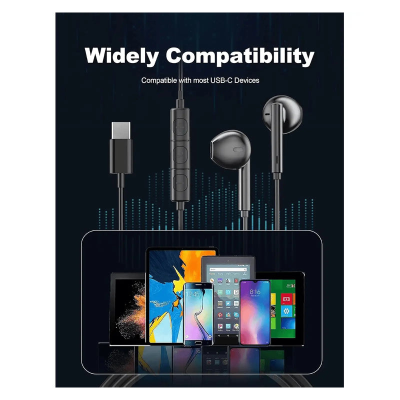 RAVPower RP-BH1006 Wired Earphone - 1.2 Meter / Black
