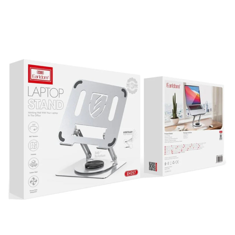 Earldom EH257 360° Adjustable Metal Laptop Stand - Silver