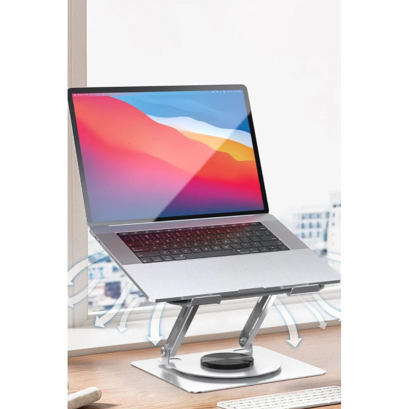 Earldom EH257 360° Adjustable Metal Laptop Stand - Silver