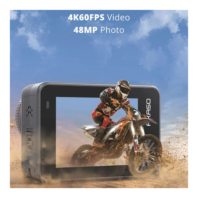 AKASO Brave 8 Action Camera - 1/2” CMOS / 48MP / 1550mAh / Black