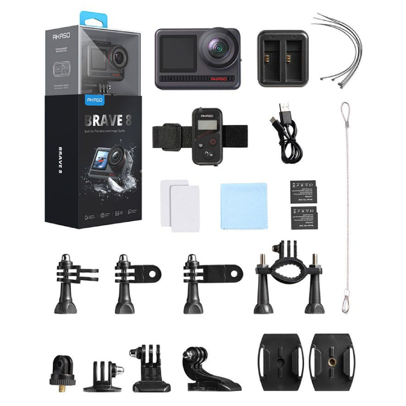 AKASO Brave 8 Action Camera - 1/2” CMOS / 48MP / 1550mAh / Black