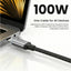 ZLOS Super Fast Charging Cable - 100W / USB-C / 1.2 Meter / Black