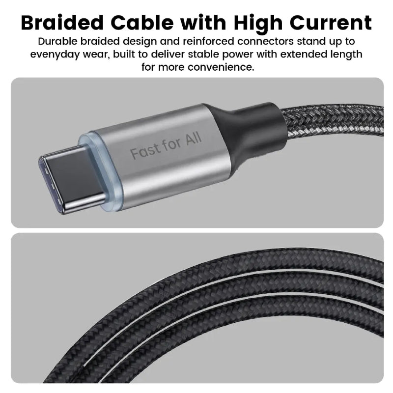 ZLOS Super Fast Charging Cable - 100W / USB-C / 1.2 Meter / Black
