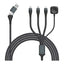ZLOS Braided Data Charging Cable - 100W / USB-C / Lightning / Micro-USB / Magnetic Watch Charger / Black