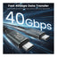 ZLOS TurboCharge Thunderbolt 4 Cable - USB-C / Black