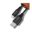 ZLOS Charging Cable With Leather Strap - USB-A / Lightning / 1.2 Meter / Black