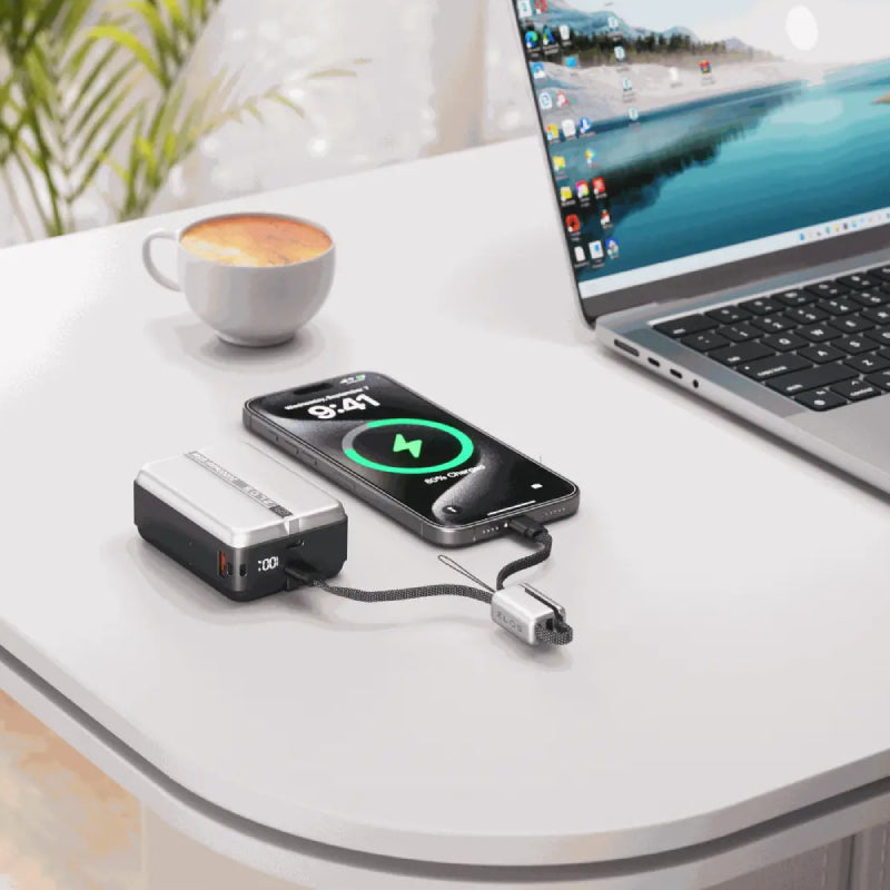 ZLOS MA20 Power Bank with Lanyard Integrated Cable - 20,000mAh / 65W / USB-A / USB-C