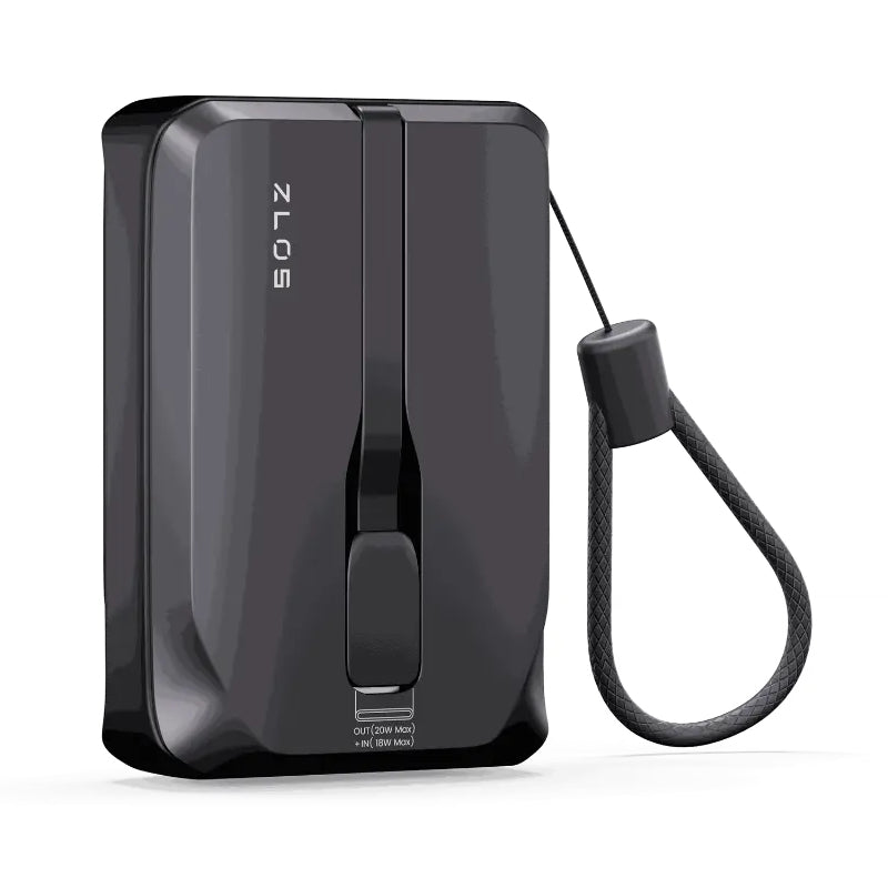 ZLOS MINI Power Bank with Built-in Cables - 10,000mAh / 22.5W / USB-C