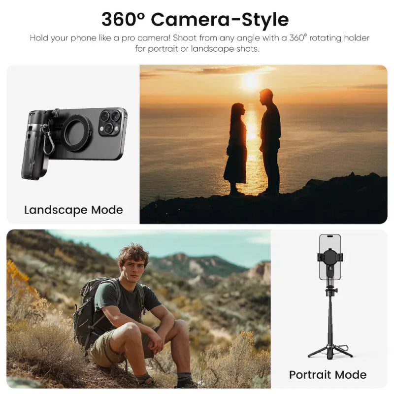ZLOS Magnetic Selfie Stick With Tripod