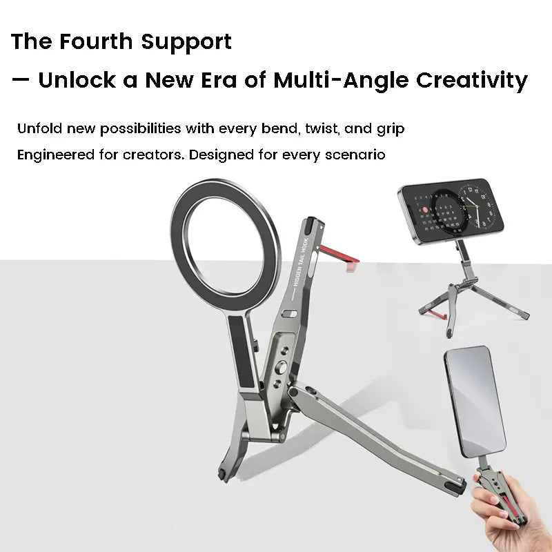 ZLOS PS03 MagFlex Multi-Stand Foldable MagSafe Tripod Phone Holder