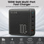 ZLOS 4-Port GaN Charger with Cable - 100W / USB-C / USB-A / Black