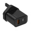 ZLOS 2-Port Gan Fast Charger - 45W / USB-C / USB-A / Black