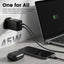 ZLOS 2-Port Gan Fast Charger - 45W / USB-C / USB-A / Black