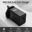 ZLOS Ontekka 2-Port Gan Fast Charger - 65W / USB-C / USB-A / Black