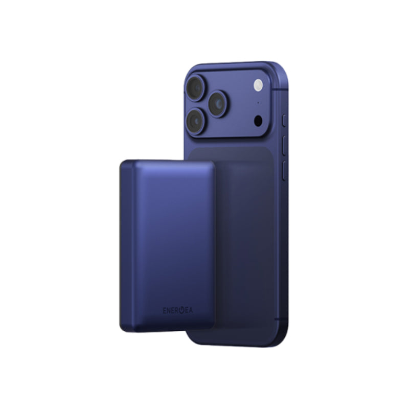 Energea AluPac Ultra Light Aluminum MagSafe Power Bank - 10000mAh / USB-C / Indigo Blue