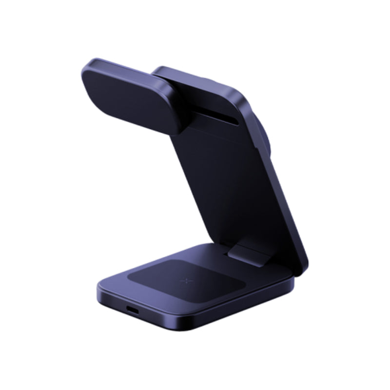 Energea MagTrio2 3-in-1 Foldable Magnetic Wireless Charger - Indigo Blue