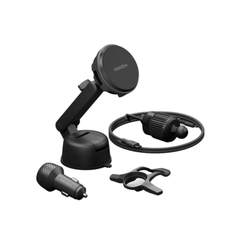 Energea MagArctic Drive Windscreen / Airvent Mount Wireless Car Charger - Gunmetal