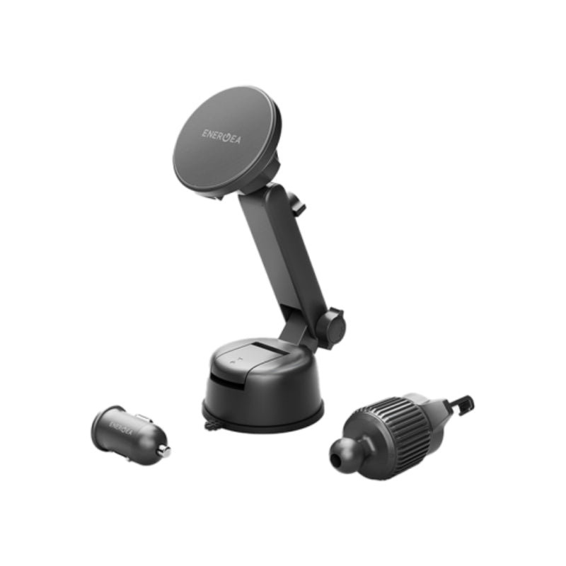 Energea MagDrive Kit Windscreen / Airvent Mount Wireless Car Charger - Black
