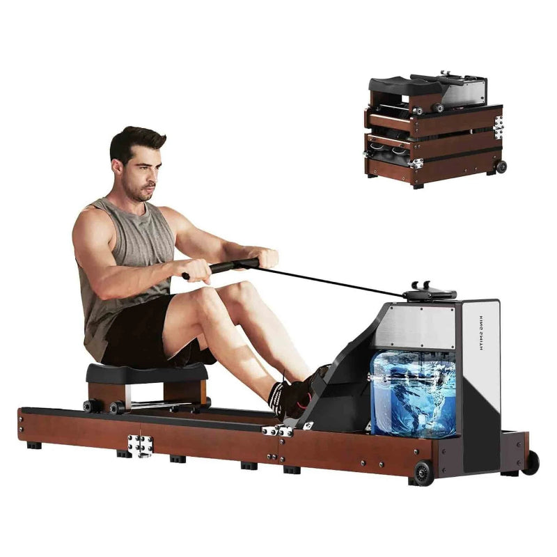 King Smith Water Rowing Machine With Tri-Fold Patent - Walnut