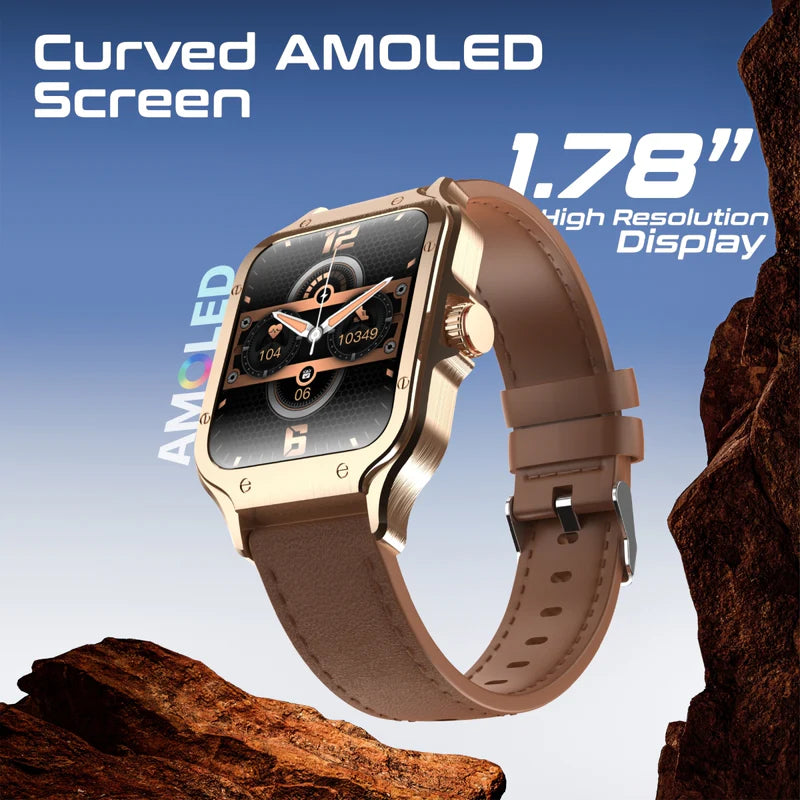 PROMATE XWatch-RM Smart Watch - 1.78" Curved AMOLED / Bluetooth / Gold