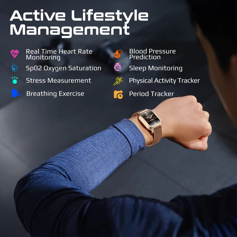 PROMATE XWatch-RM Smart Watch - 1.78" Curved AMOLED / Bluetooth / Gold