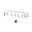 PROMATE PowerMatrix-5M 10 Way Surge Power Strip - 30W / 5 Meter / USB-A / USB-C / White