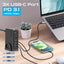 PROMATE GaNPort-140W Power Delivery With Charging Station - 140W / USB-C / USB-A / Black