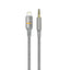 Porodo AUX to Lightning LED Light Cable - 1.2 Meter / Gray