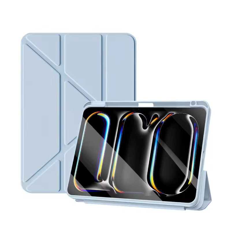 Smart Silicon Trifold Case for Apple iPad 11 (A16) 2025 / iPad 10/iPad 10.9 - Light Blue
