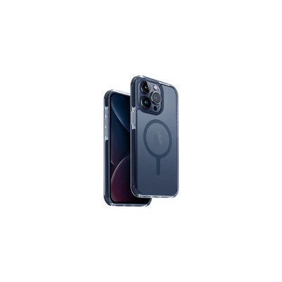 Uniq Hybrid Combat MagSafe Case for Apple iPhone 15 Pro - Smoke Blue