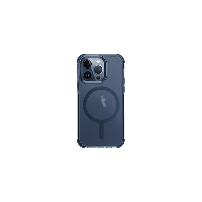 Uniq Hybrid Combat MagSafe Case for Apple iPhone 15 Pro - Smoke Blue